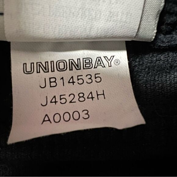 EUC vintage y2k Union Bay black corduroy pants silver glitter throughout sz 3 - Picture 8 of 15